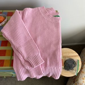 PINK CROPPED SWEATER NWOT